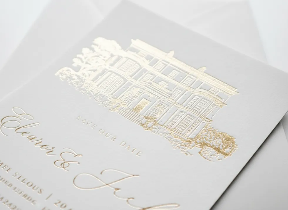 Karten mit Folienprägung