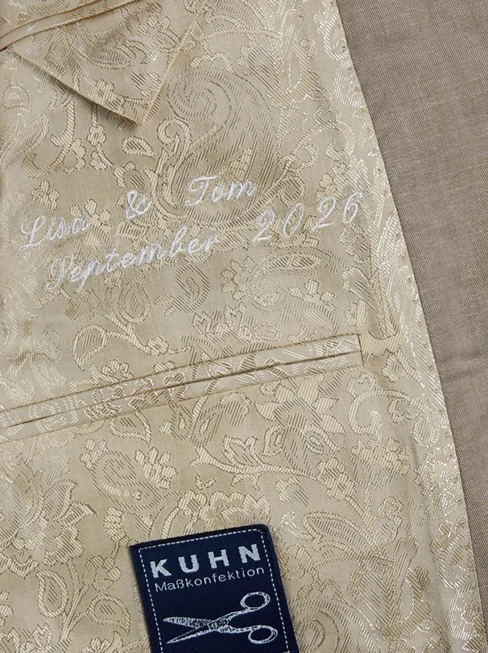 Futter Anzug Beige elegant