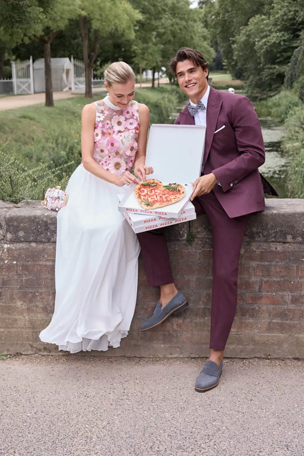 Hochzeitsanzug Bordeaux Boho