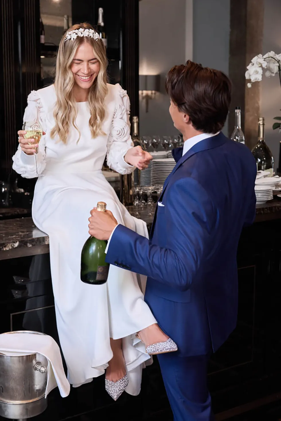 Hochzeitsanzug Boho Dunkelblau