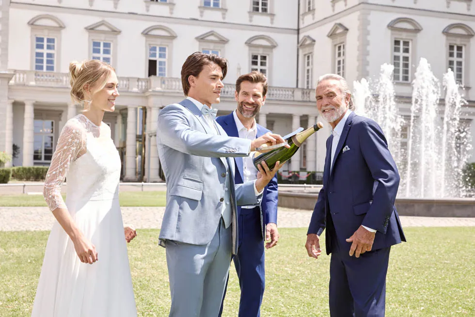 Anzug Hochzeit Bräutigam Gäste