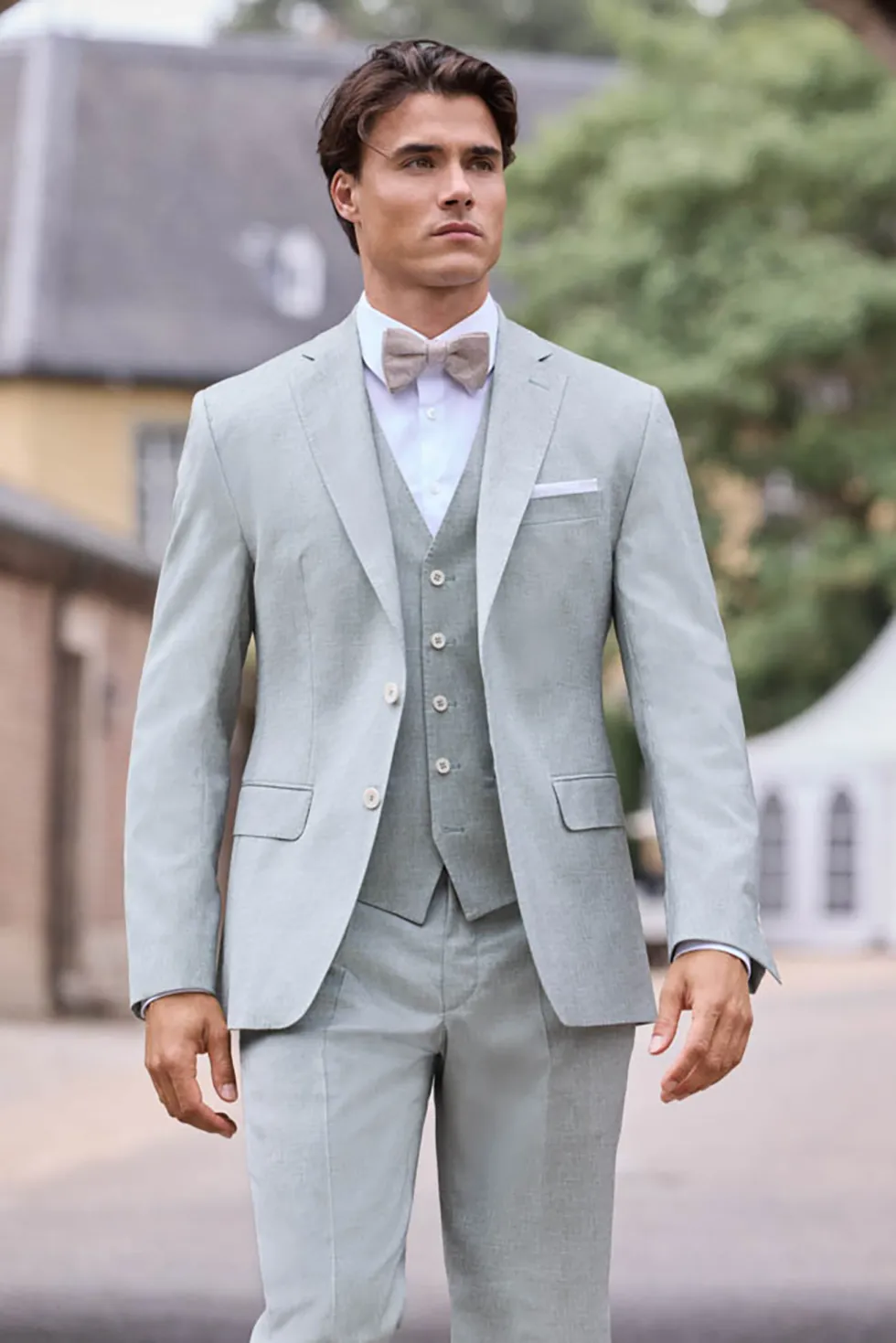 Heller Vintage Hochzeitsanzug Bräutigam