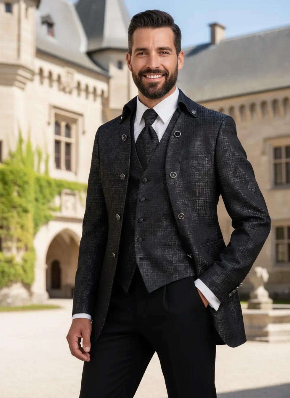 Hochzeitsanzug traditionell Schwarz