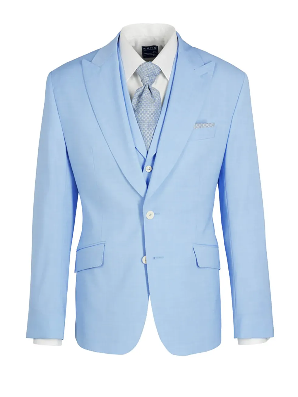 Jacket mit Hochzeitskrawatte Hellblau
