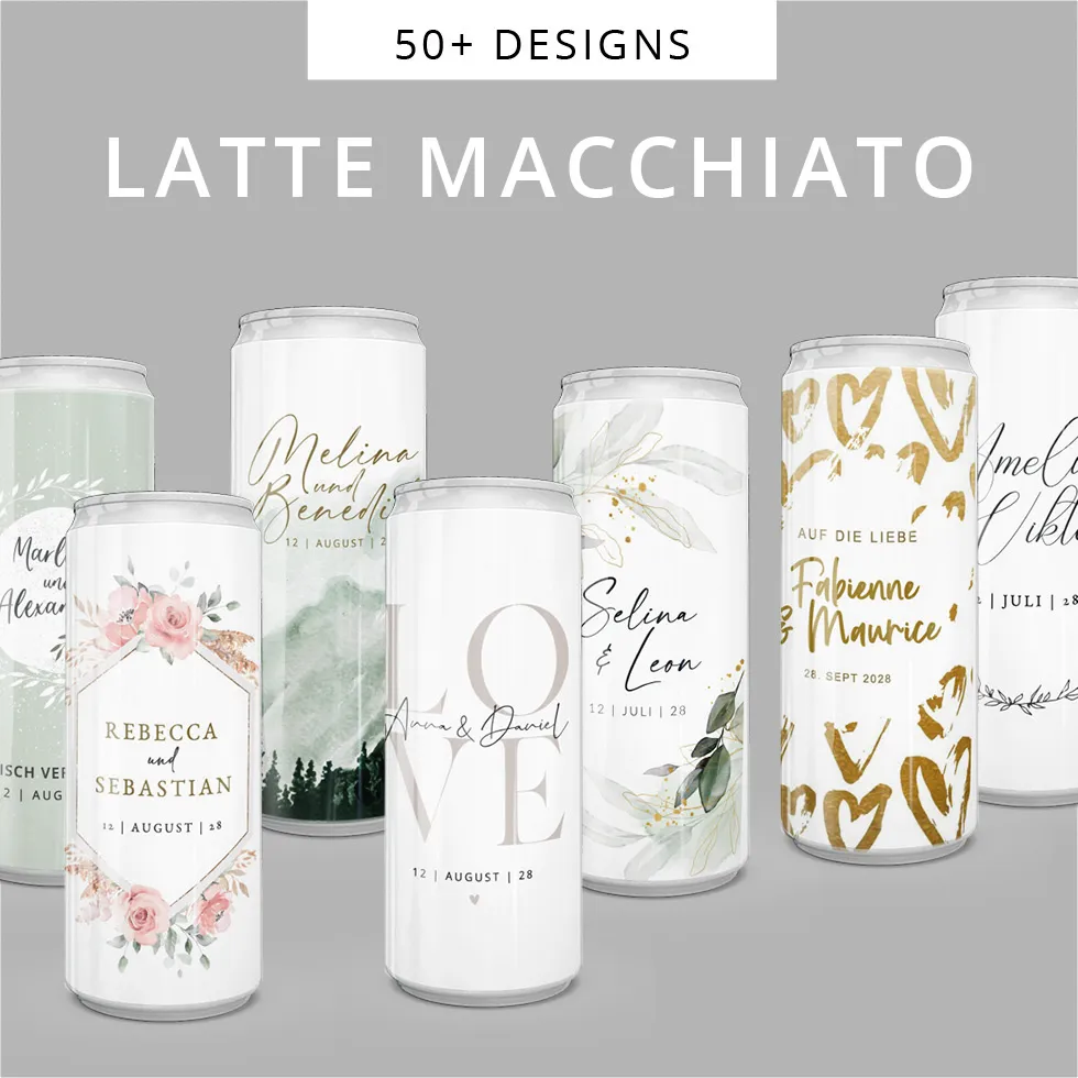 Latte Macciato Dosen gestalten & bedrucken lassen