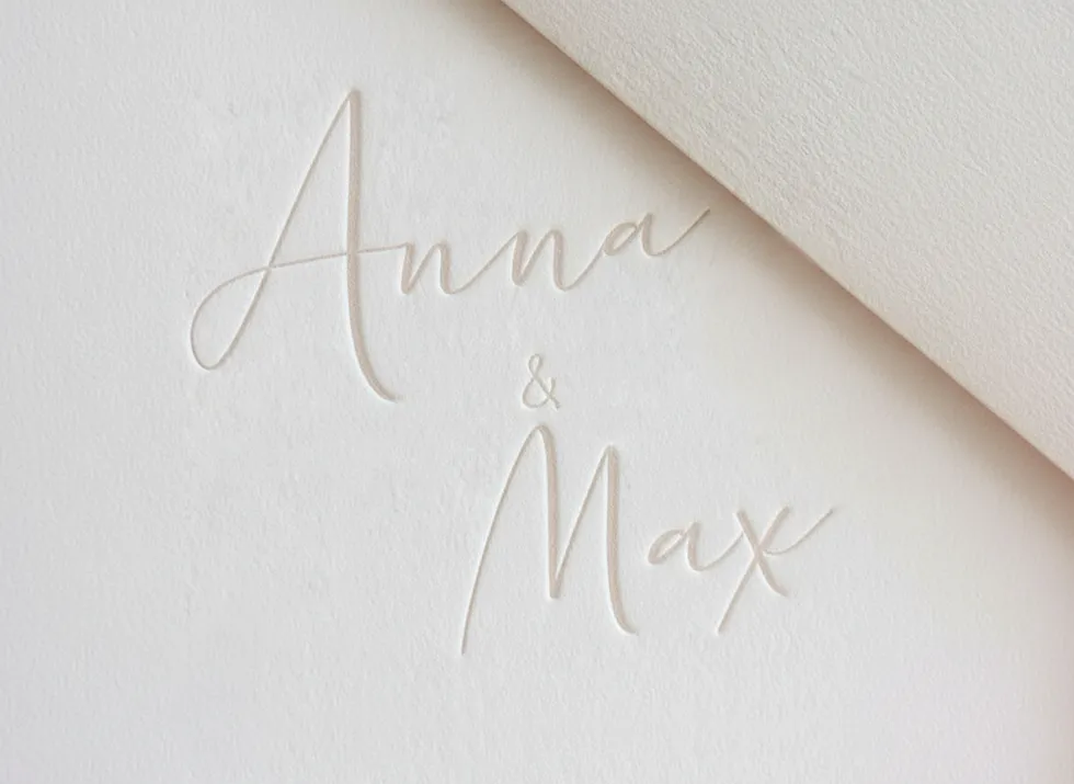 Letterpress elegant Hochzeit