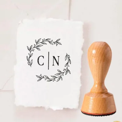 Eleganter Stempel Hochzeit personalisiert