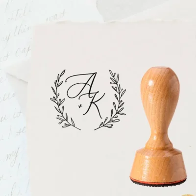 Stempel Hochzeit Zweige Kalligraphie