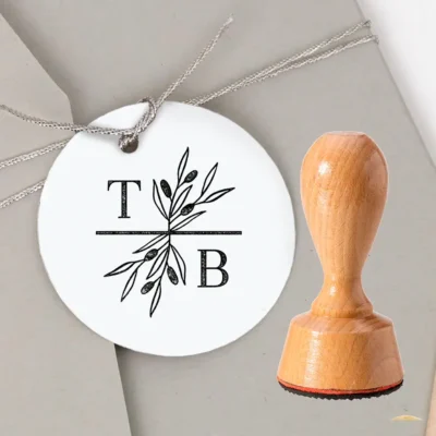 Hochzeitsstempel Olivenzweig modern