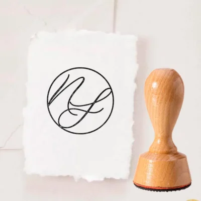 Hochzeitslogo Stempel Initialen Kalligraphie