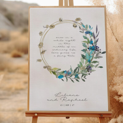 Fingerabdruck Bild Gold Kranz bunt