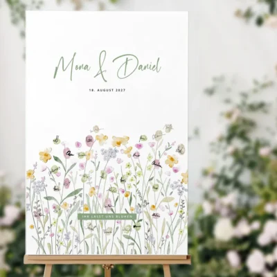 Fingerabdruck Bild Blumenwiese