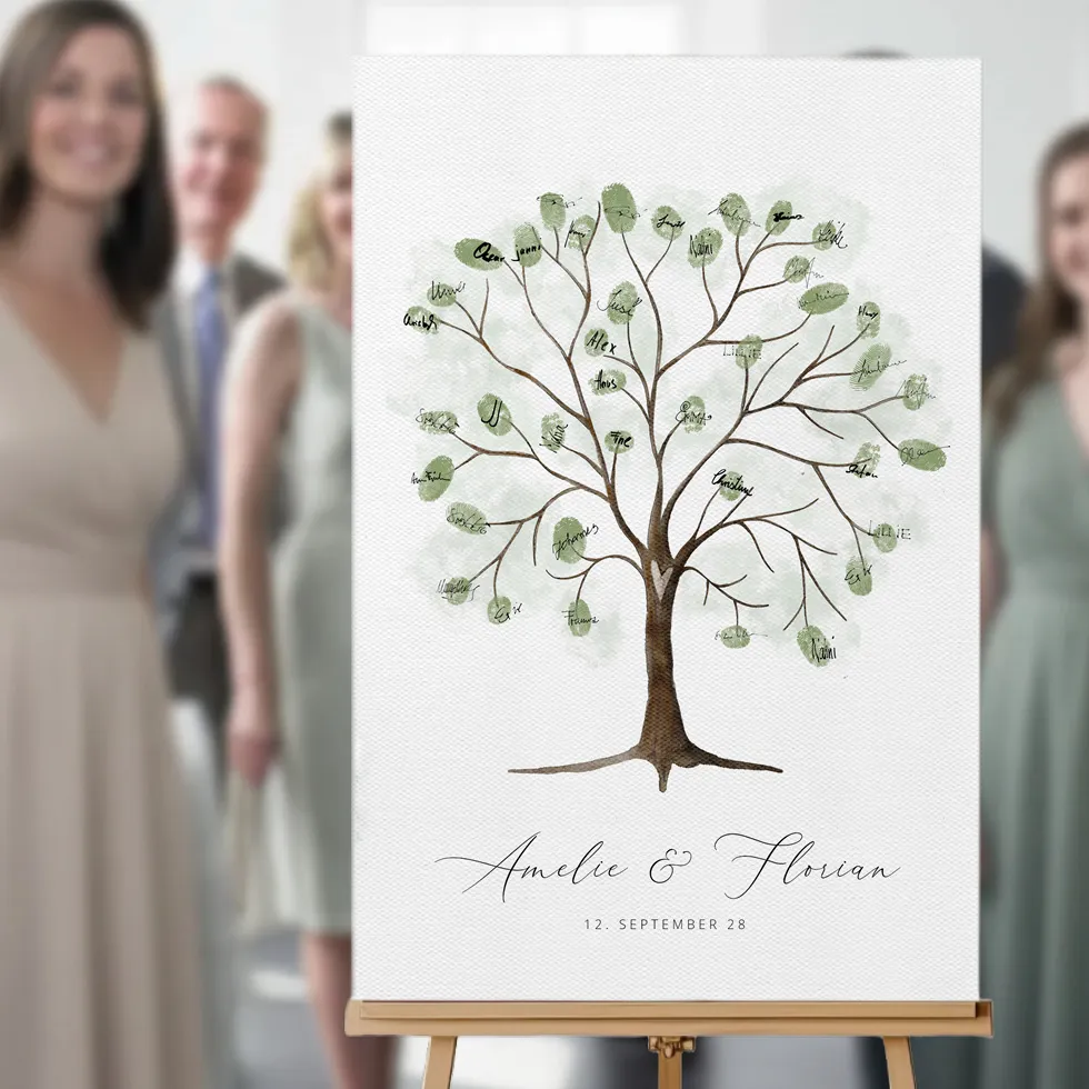 Fingerabdruck Bild Wedding Tree Baum