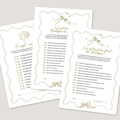 Mr. & Mrs. Brautpaar Hochzeitsquiz