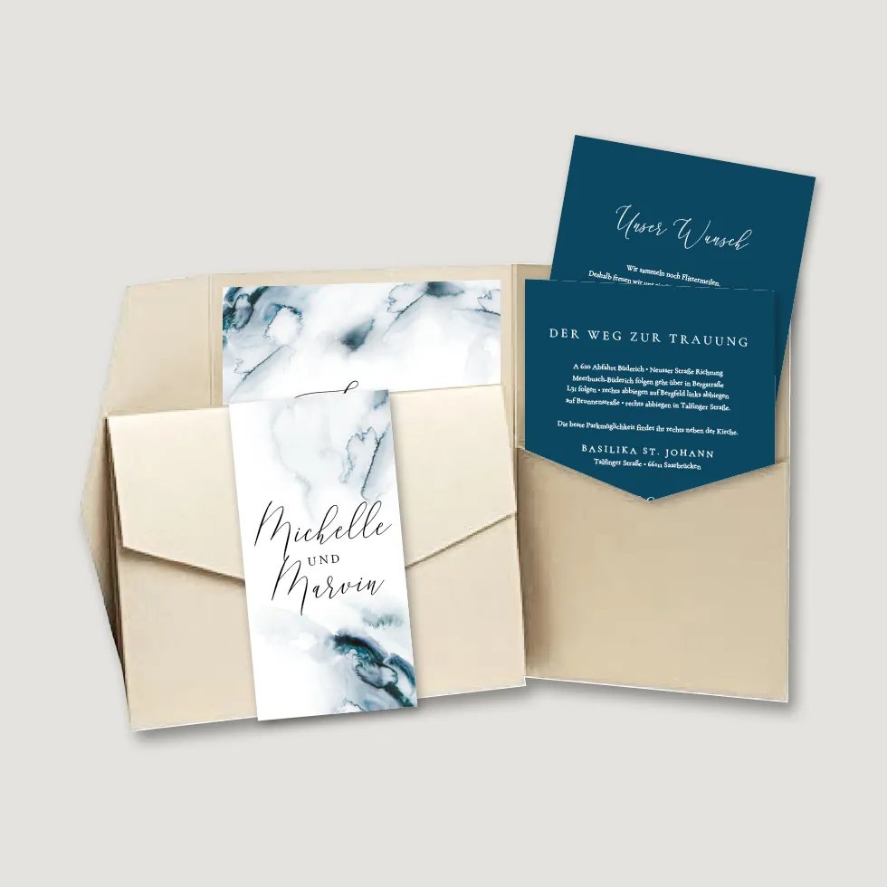 Pocketfold Design Blau