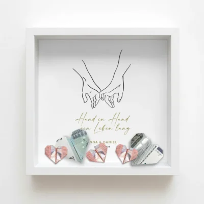 Geldgeschenk Hand in Hand individuell gestalten