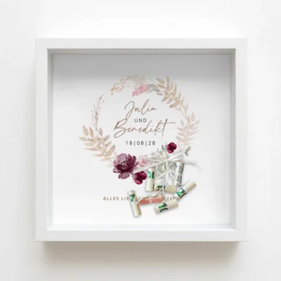 Geldgeschenk Bilderrahmen Kranz