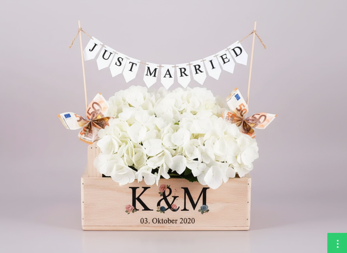 Geldgeschenk Blumenbox selber basteln