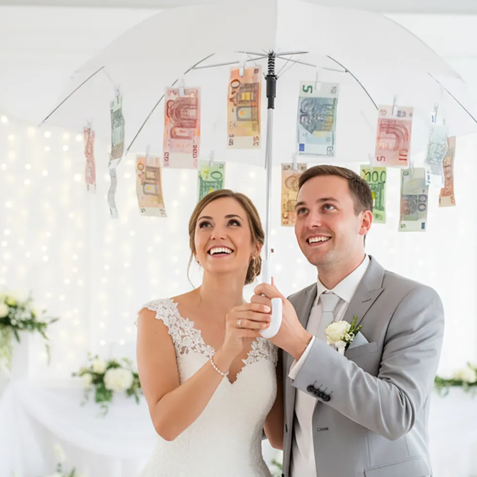 Geldgeschenk Regenschirm basteln