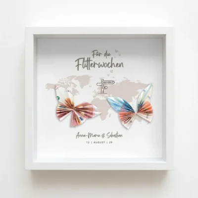 Geldgeschenk Weltkarte gestalten