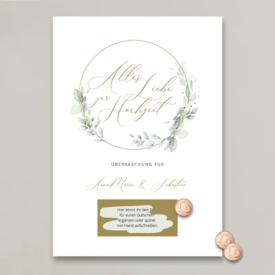 Geschenkgutschein Rubbellos Eukalyptus