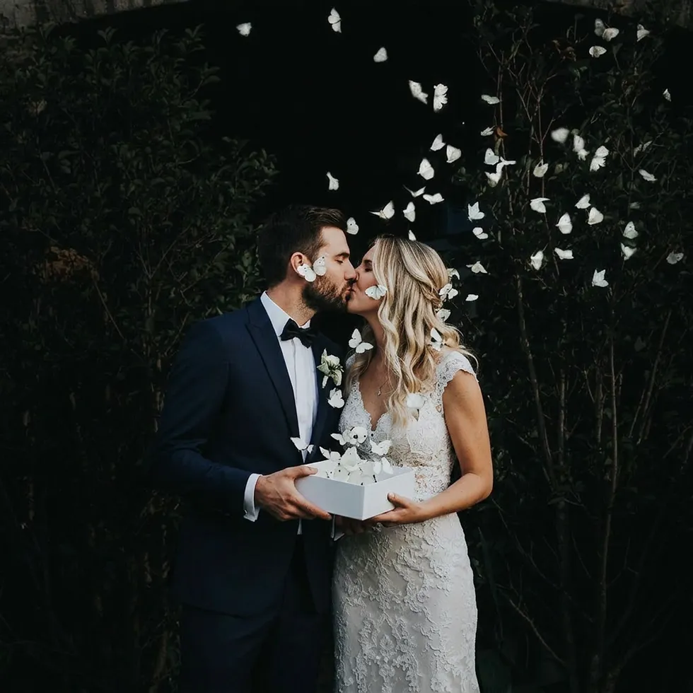 Schmetterlinge Hochzeit fliegenlassen