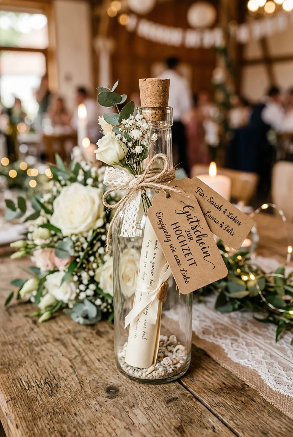 Flaschenpost Gutschein Verpackung Hochzeit Flaschenpost Gutschein Verpackung Hochzeit