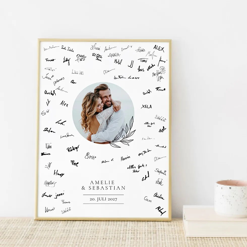 Gästebuch Bild mit Foto romantisch