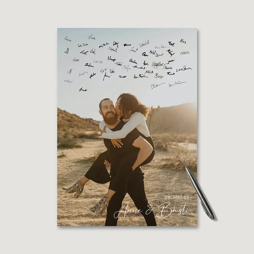 Gästebuch Foto unterschreiben