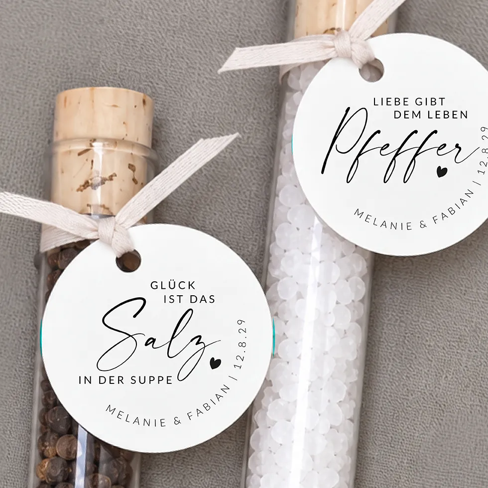 Anhänger Salz Pfeffer Gastgeschenk modern