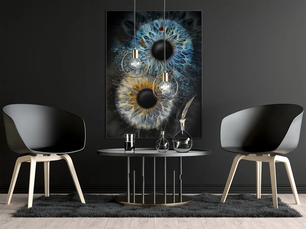 Hochzeitsgeschenk Bild Brautpaar Augen