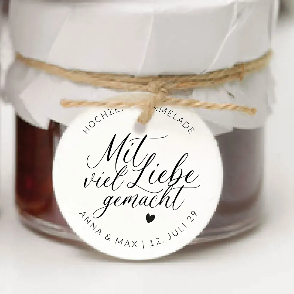 Marmelade Anhänger mit Liebe Gemacht