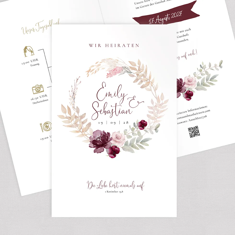 Trauspruch Hochzeitseinladung