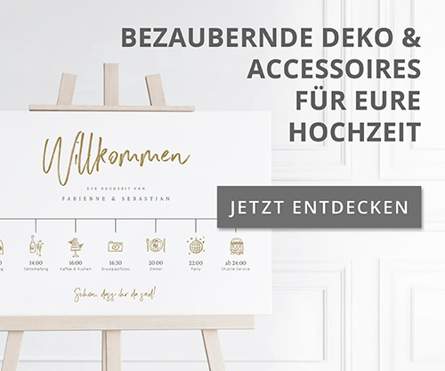 Hochzeitsfeier Accessoires gestalten