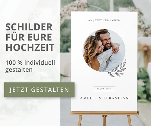 Hochzeitsschilder gestalten